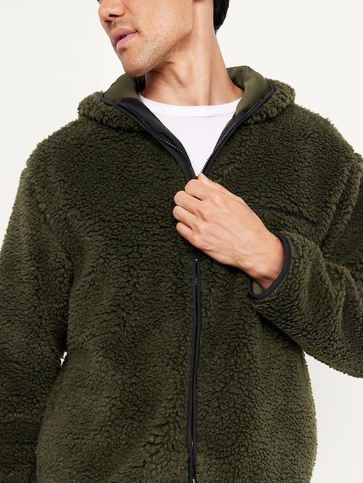 Hooded Sherpa Zip Jacket Product Image