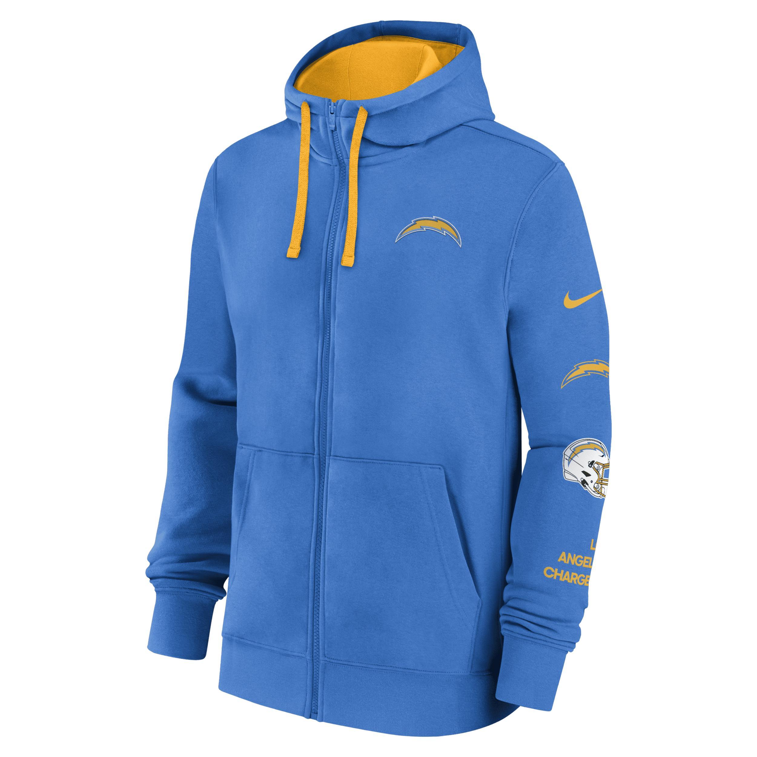 Los Angeles Chargers Club Nike Men's NFL Full-Zip Hoodie Product Image