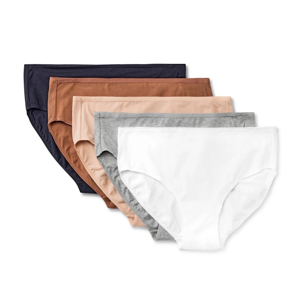 Womens 5pk Cotton Blend Briefs - Dealworthy Assorted Neutral Product Image