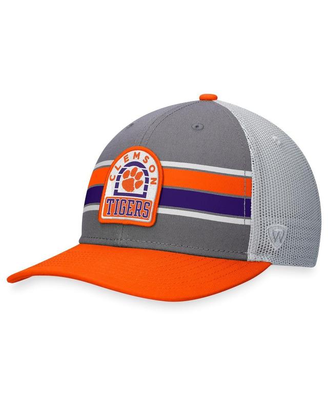 Mens Top of the World Gray Clemson Tigers Aurora Trucker Adjustable Hat - Gray Product Image