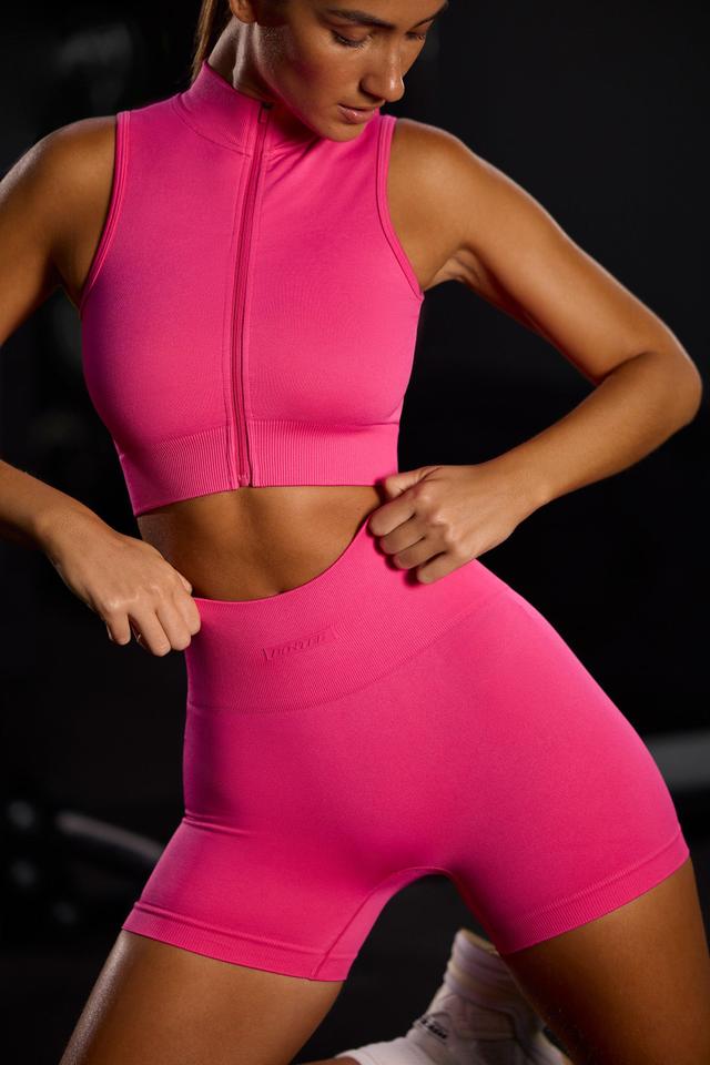 Super Sculpt Seamless Mini Shorts in Fuchsia Product Image