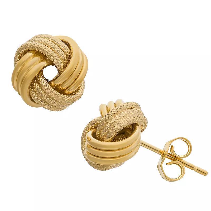 14k Gold Love Knot Earrings, Womens, Yellow Product Image