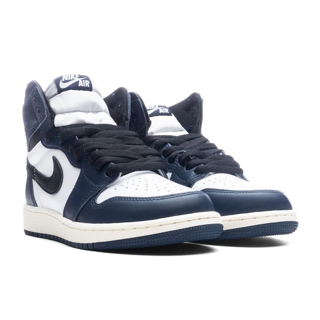 Air Jordan 1 Retro High OG (GS) - Midnight Navy/Black/White Male Product Image