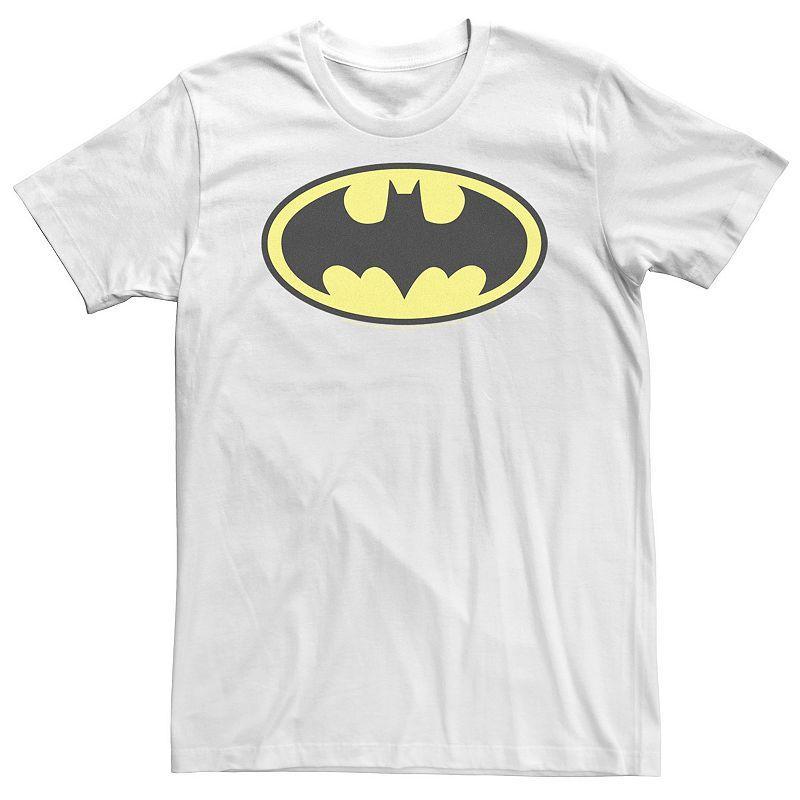 Big & Tall DC Comics Batman Basic Logo Tee, Mens White Product Image