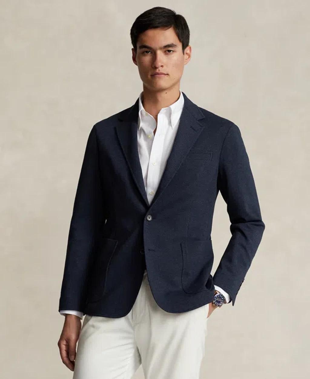 Men's Soft Herringbone Sport Coat In Navy,blue Product Image