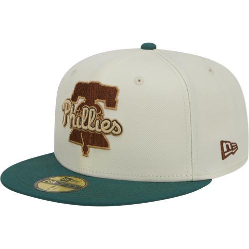 New Era Mens Phillies Camp SP Cap - White/Green Product Image