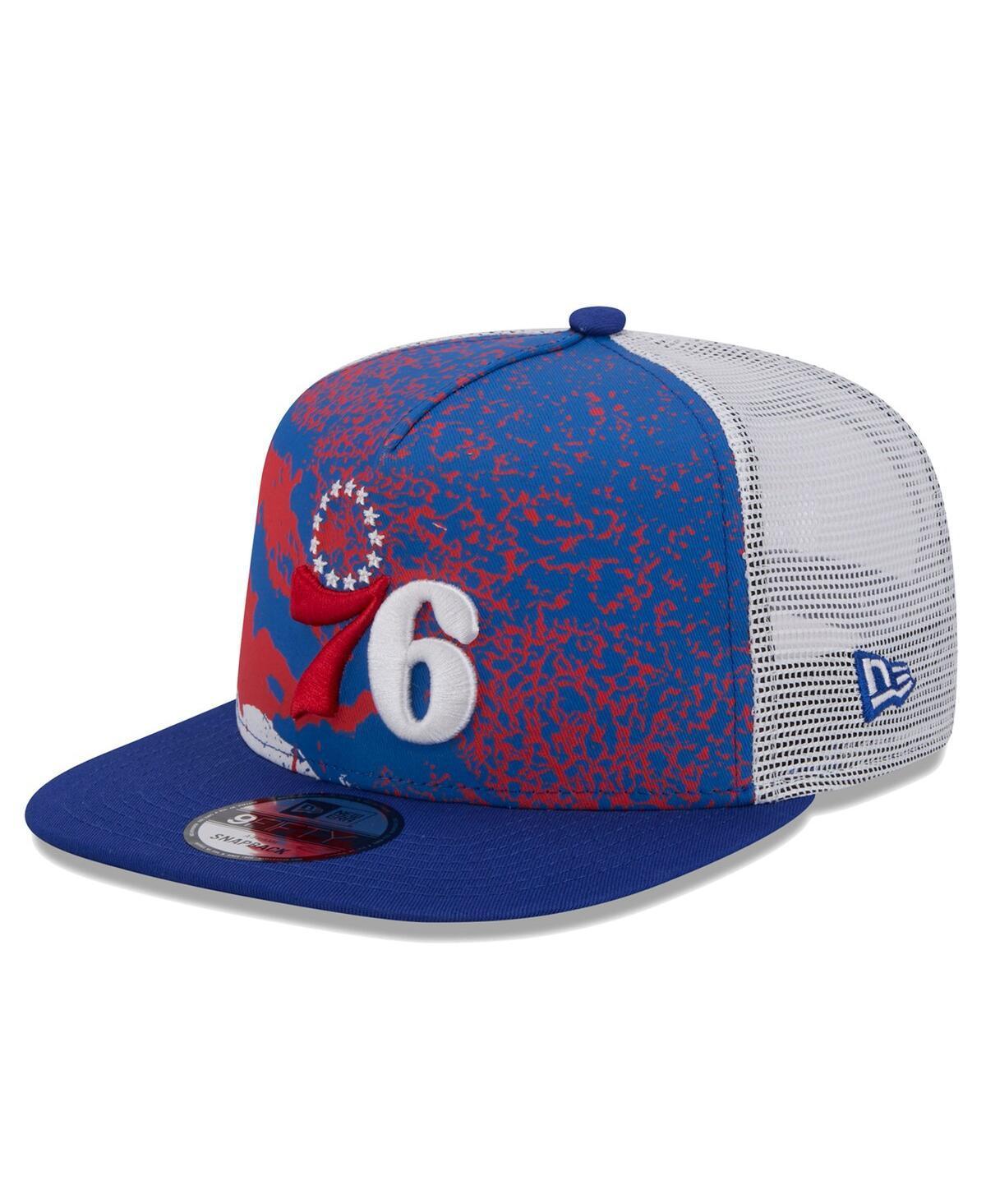 Mens New Era Royal Philadelphia 76ers Court Sport Speckle 9FIFTY Snapback Hat Product Image