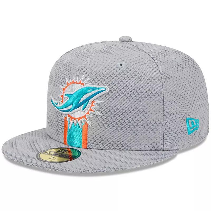 Mens New Era Gray Miami Dolphins 2024 Sideline 59FIFTY Fitted Hat Product Image