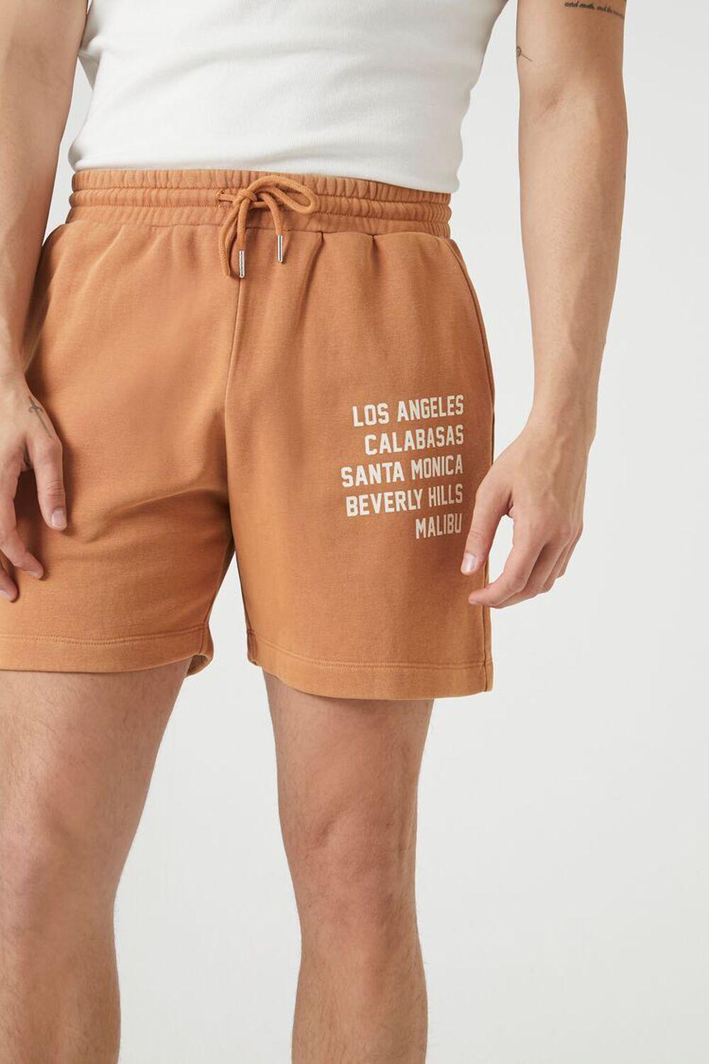 Los Angeles Graphic Drawstring Shorts | Forever 21 Product Image