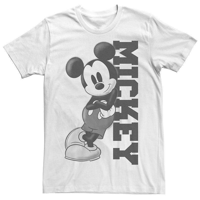 Disneys Mickey Mouse Leaning on Name Mens Tee Product Image