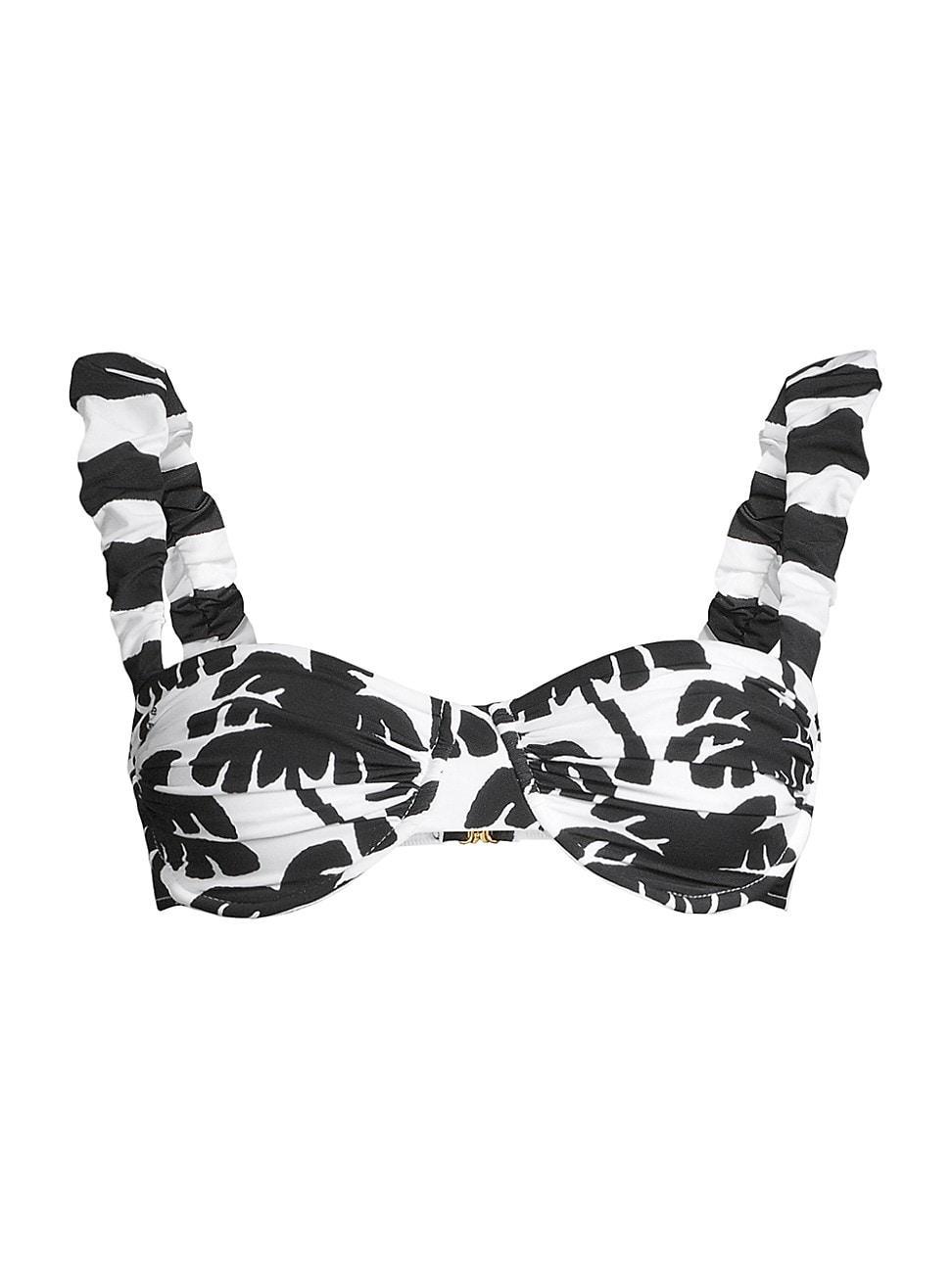 Womens Coconut Ruffled Underwire Bikini Top Product Image