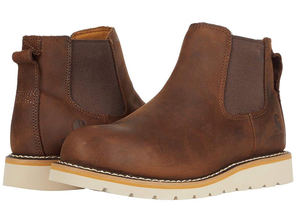 Carhartt Wedge 5 Chelsea Pull-On Boot Steel Toe (Dark Bison Oil Tanned) Men's Shoes Product Image