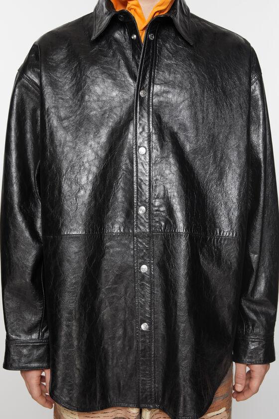 Leather shirt jacket Product Image