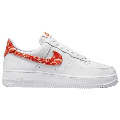 Nike Womens Air Force 1 07 Essential - Basketball Shoes White/Orange product image