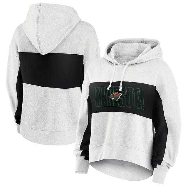 Womens Fanatics Heather Gray Minnesota Wild Fleece Up For It Pullover Hoodie Product Image