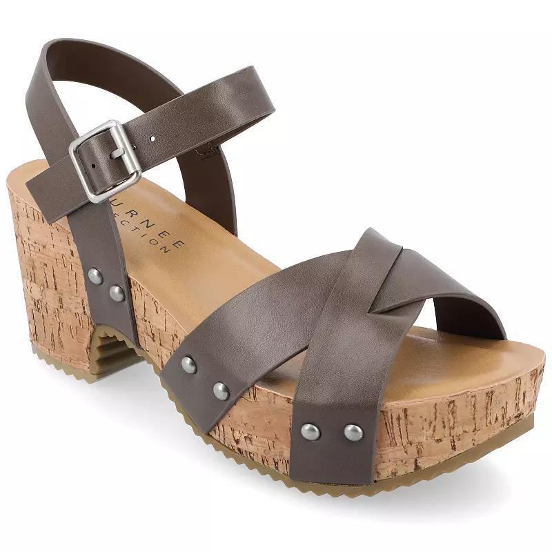 Journee Collection Valentina Womens Platform Sandals Product Image