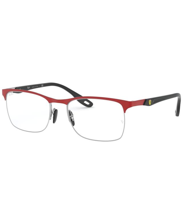 Ray-Ban Scuderia Ferrari RX8416M Mens Square Eyeglasses - Matte Red Product Image