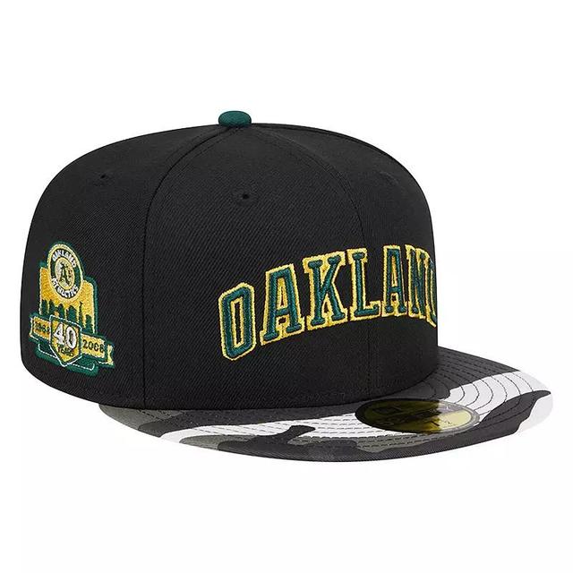 Mens New Era Oakland Athletics Metallic Camo 59FIFTY Fitted Hat Product Image