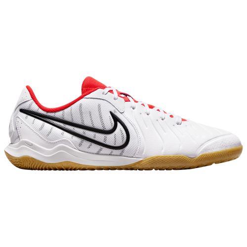 Nike Mens Legend 10 Academy IC - Soccer Shoes Bright Crimson/White/Black Product Image