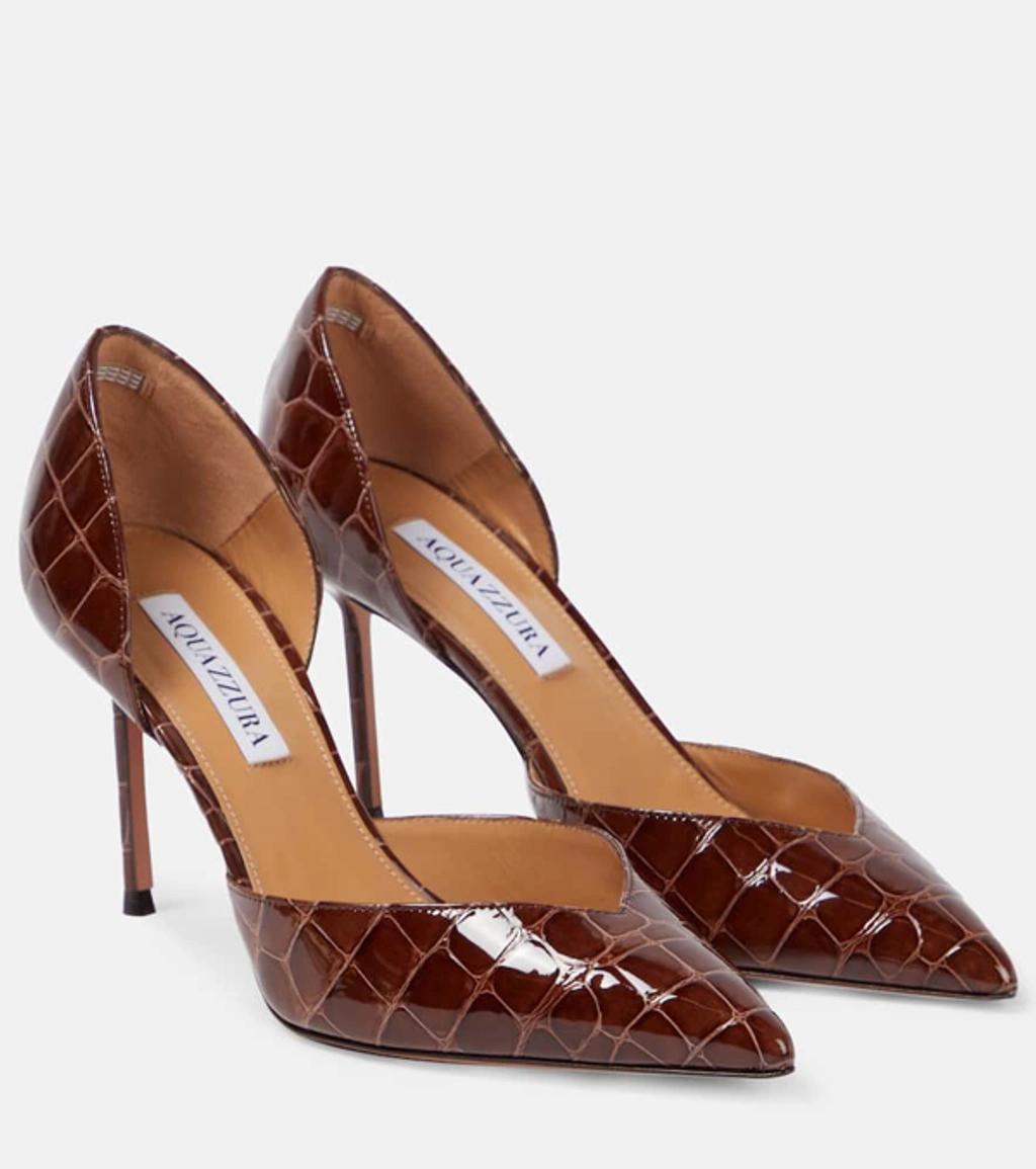 Uptown 85 Patent Leather Pumps In Brown Product Image