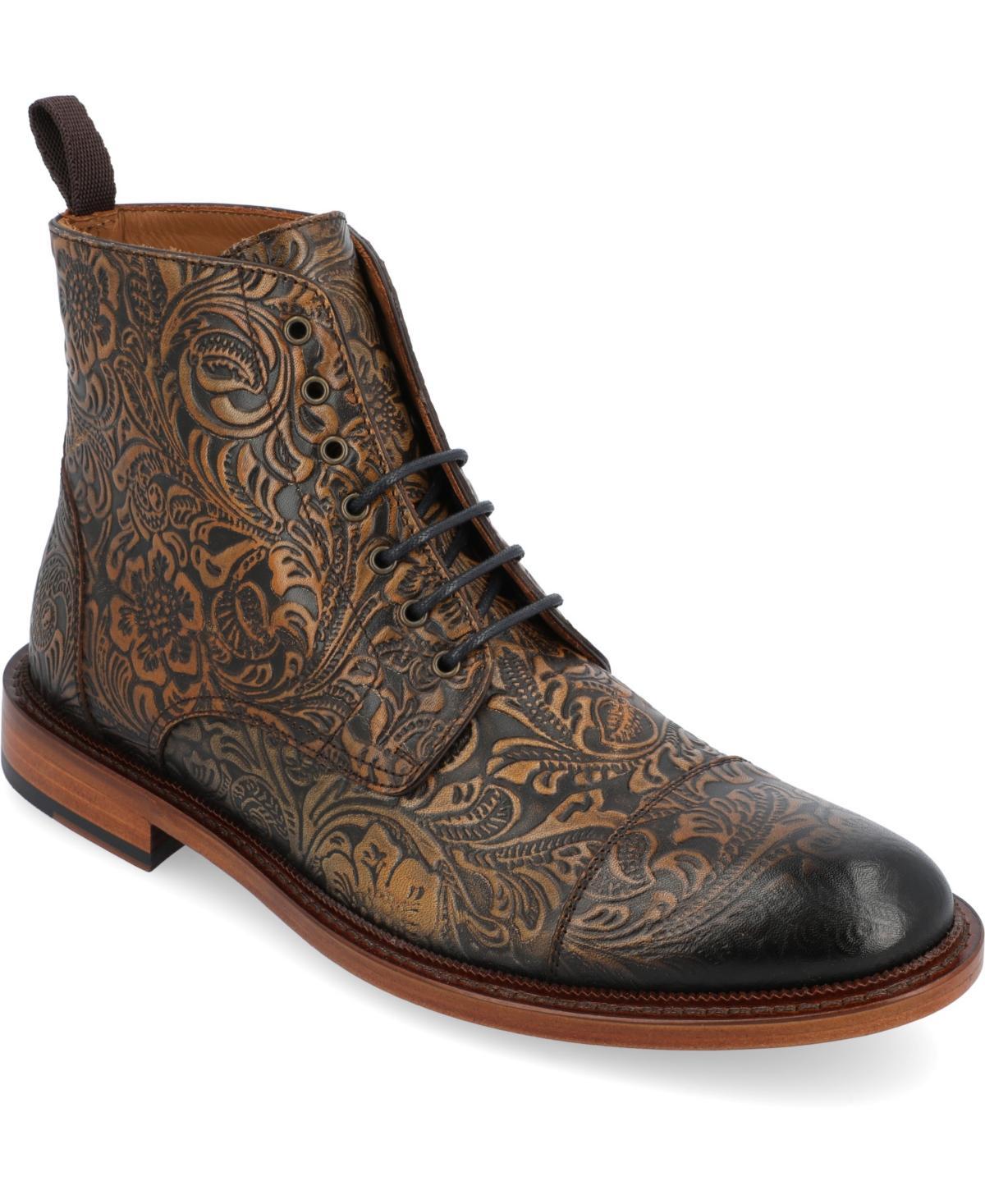 Taft Mens Rome Embossed Leather Cap Toe Lace-up Boot Product Image