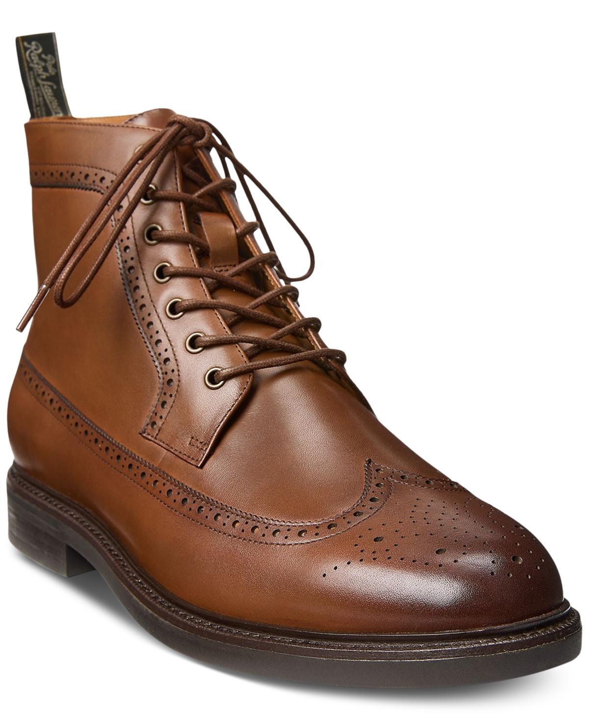 Polo Ralph Lauren Mens Asher Leather Wingtip Boot Product Image