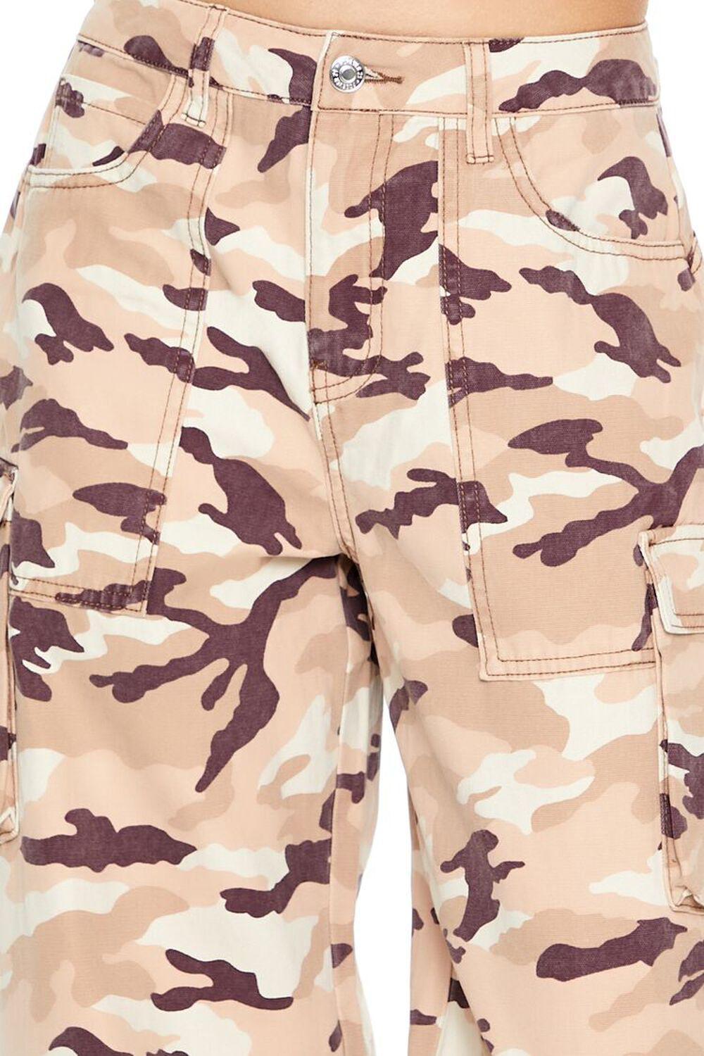 Camo Print Wide-Leg Cargo Pants | Forever 21 Product Image