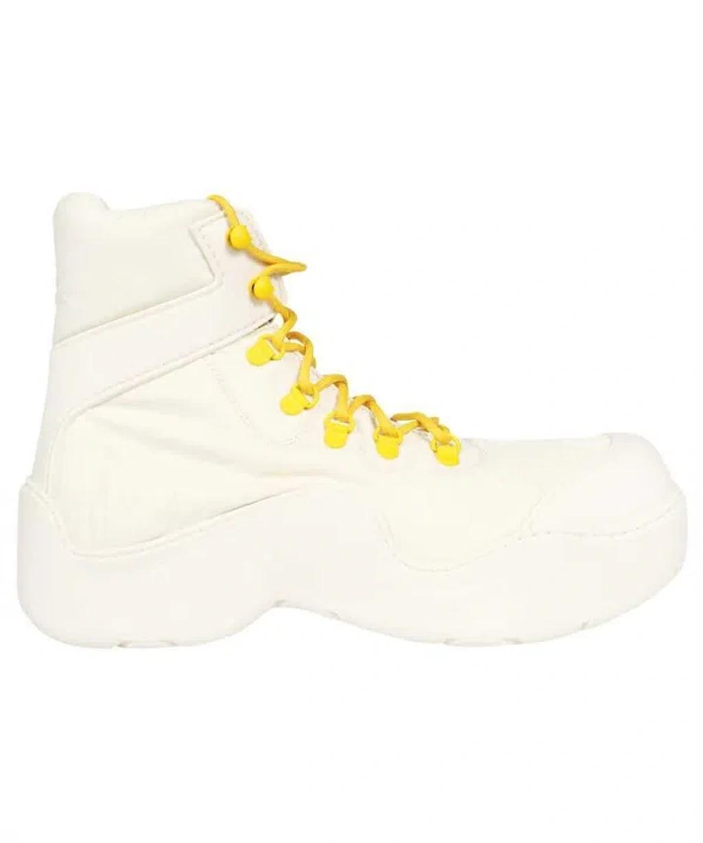 BOTTEGA VENETA Puddle Bomber Lace-up Boots In White Product Image