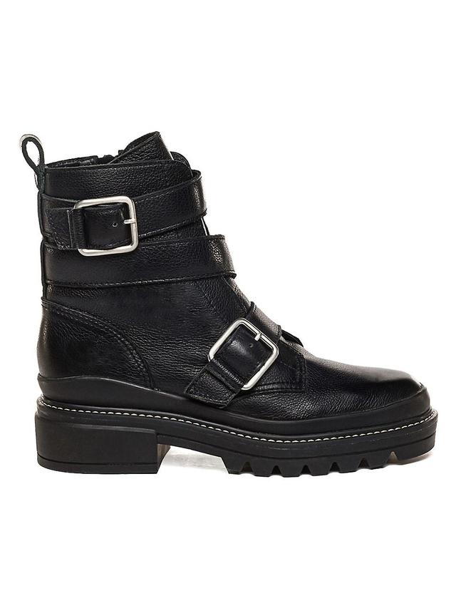 Womens Durban Leather Moto Boots Product Image