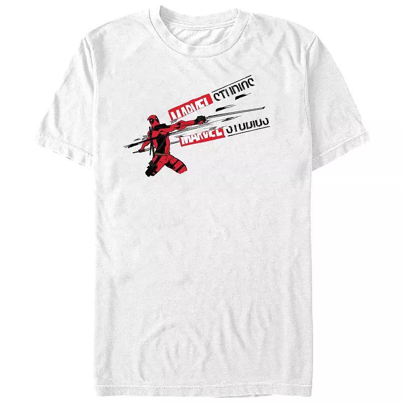 Mens Deadpool And Wolverine Studios Logo Slash Graphic Tee Product Image