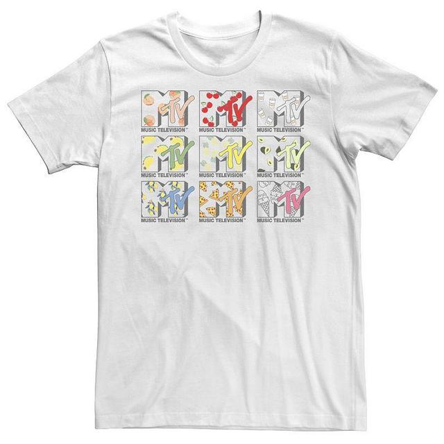 Mens MTV Food Grid Logo Short Sleeve Tee White Product Image