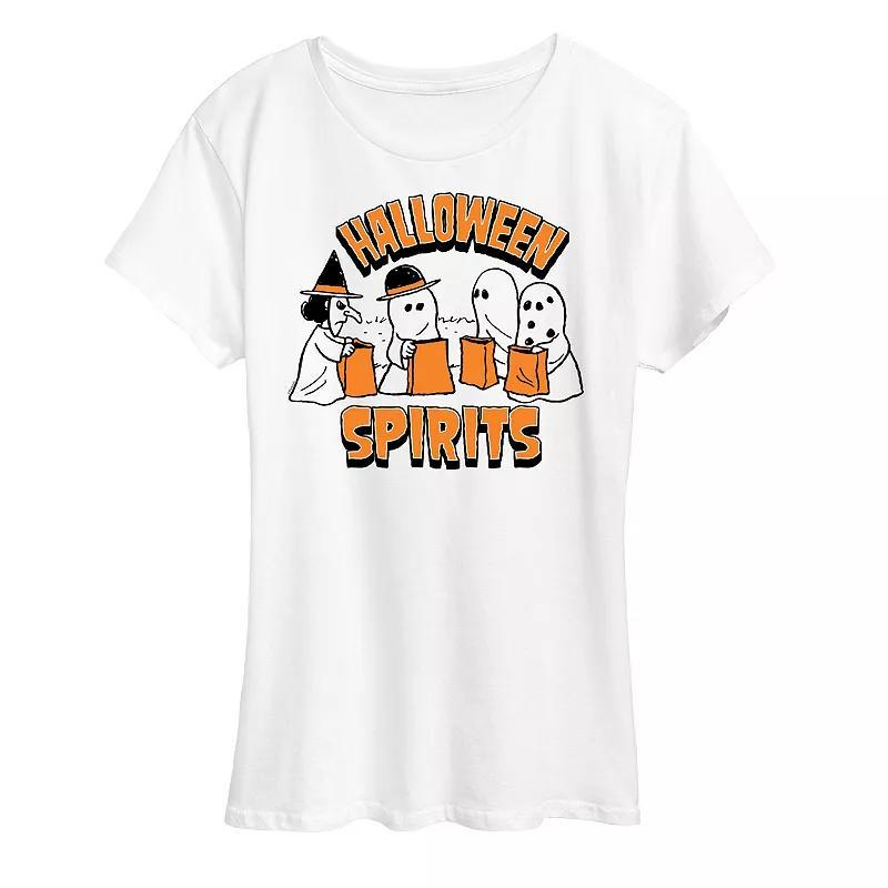 Womens Peanuts Halloween Spirits Graphic Tee Product Image