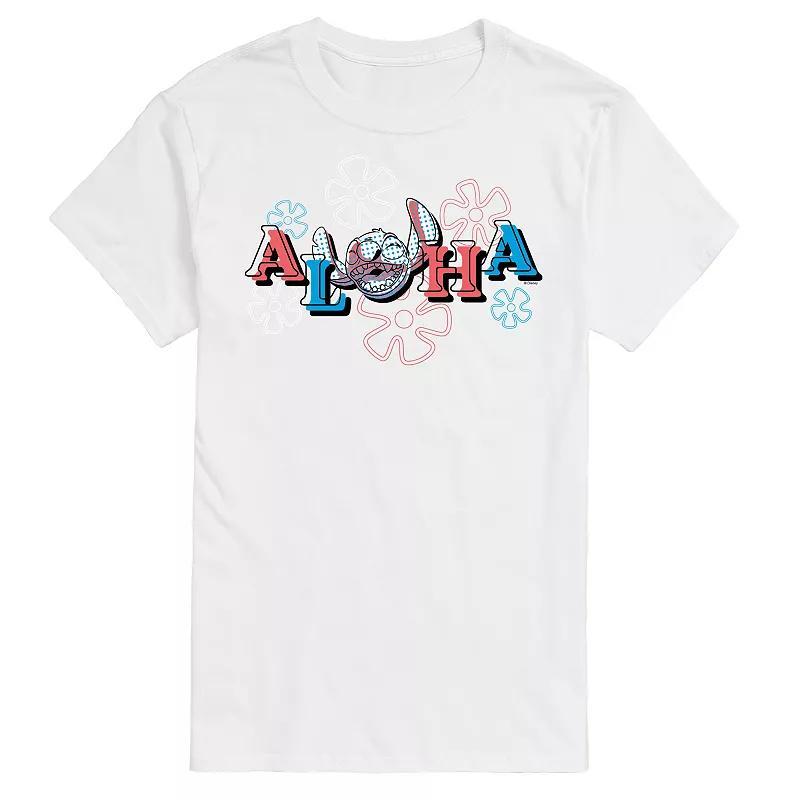 Disneys Lilo and Stitch Big & Tall Aloha Stitch Graphic Tee, Mens Product Image