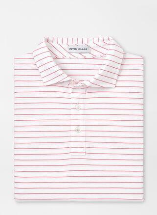 Peter Millar Mens Crown Comfort Cotton Polo Harp Stripe | Color: Primrose | Size: XL Product Image