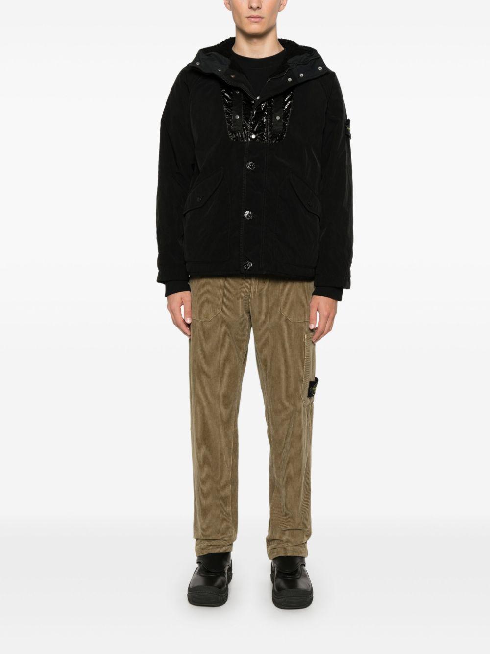 STONE ISLAND Panama-weave Jacket In Black Product Image