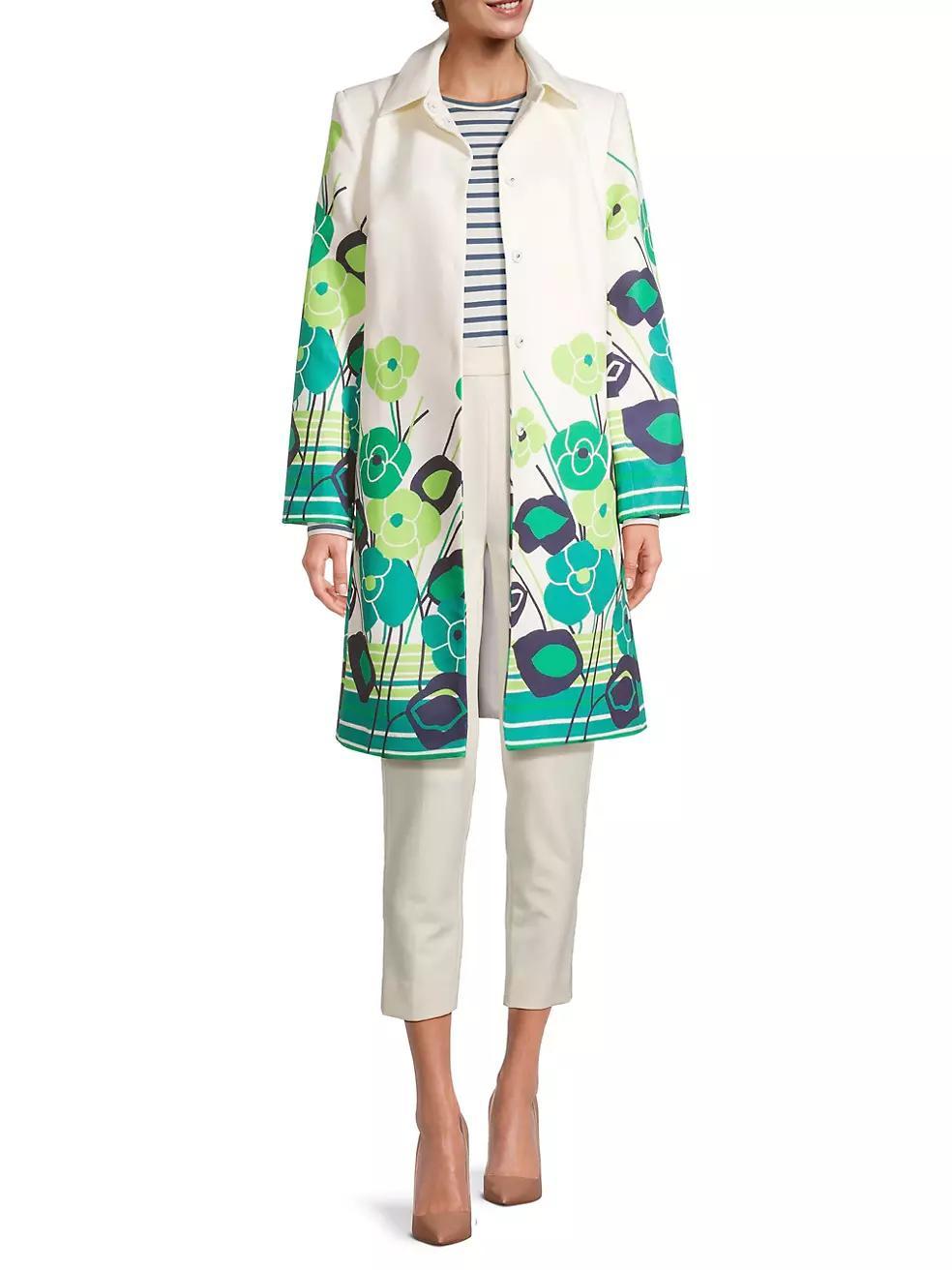 Balmacaan Grass Is Greener Floral Coat Product Image