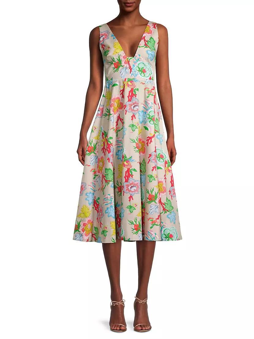 Amanpulo Floral Empire Waist Midi-Dress Product Image