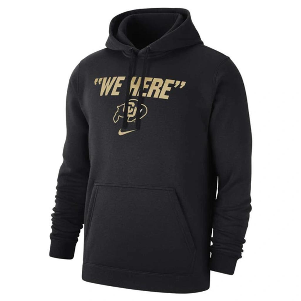 NIKE Black Colorado Buffaloes We Here Club Fleece Pullover Hoodie Product Image