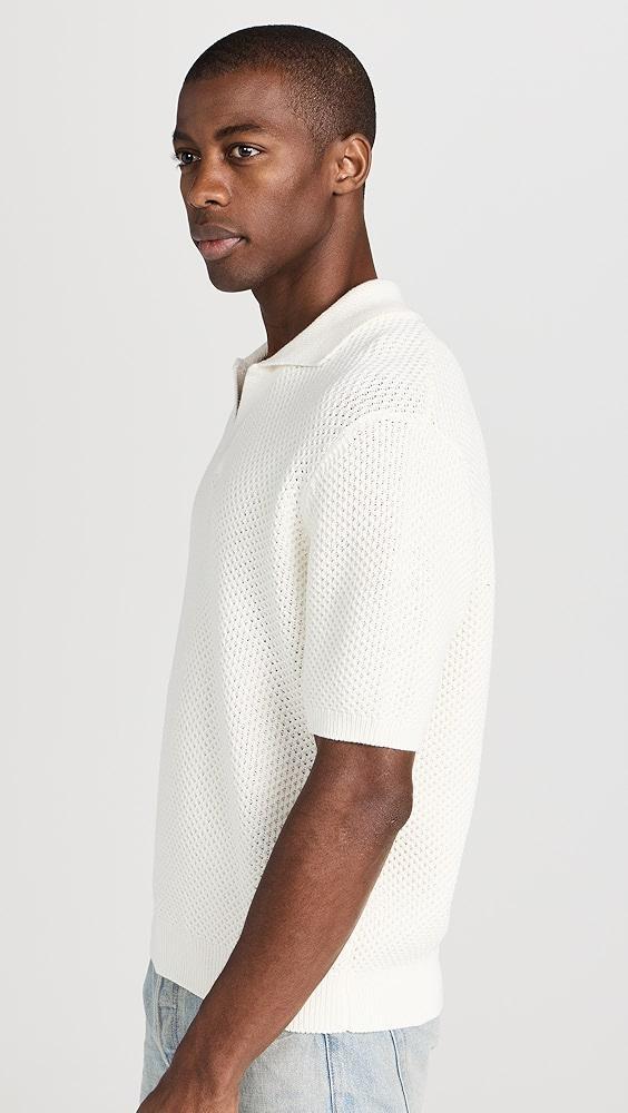 FRAME Open Weave Polo Sweater | Shopbop Product Image