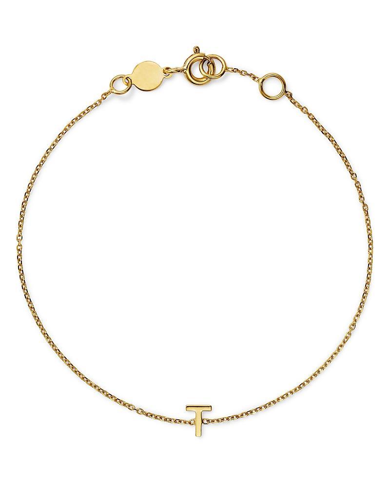 Moon & Meadow 14K Yellow Gold Initial Chain Bracelet Product Image