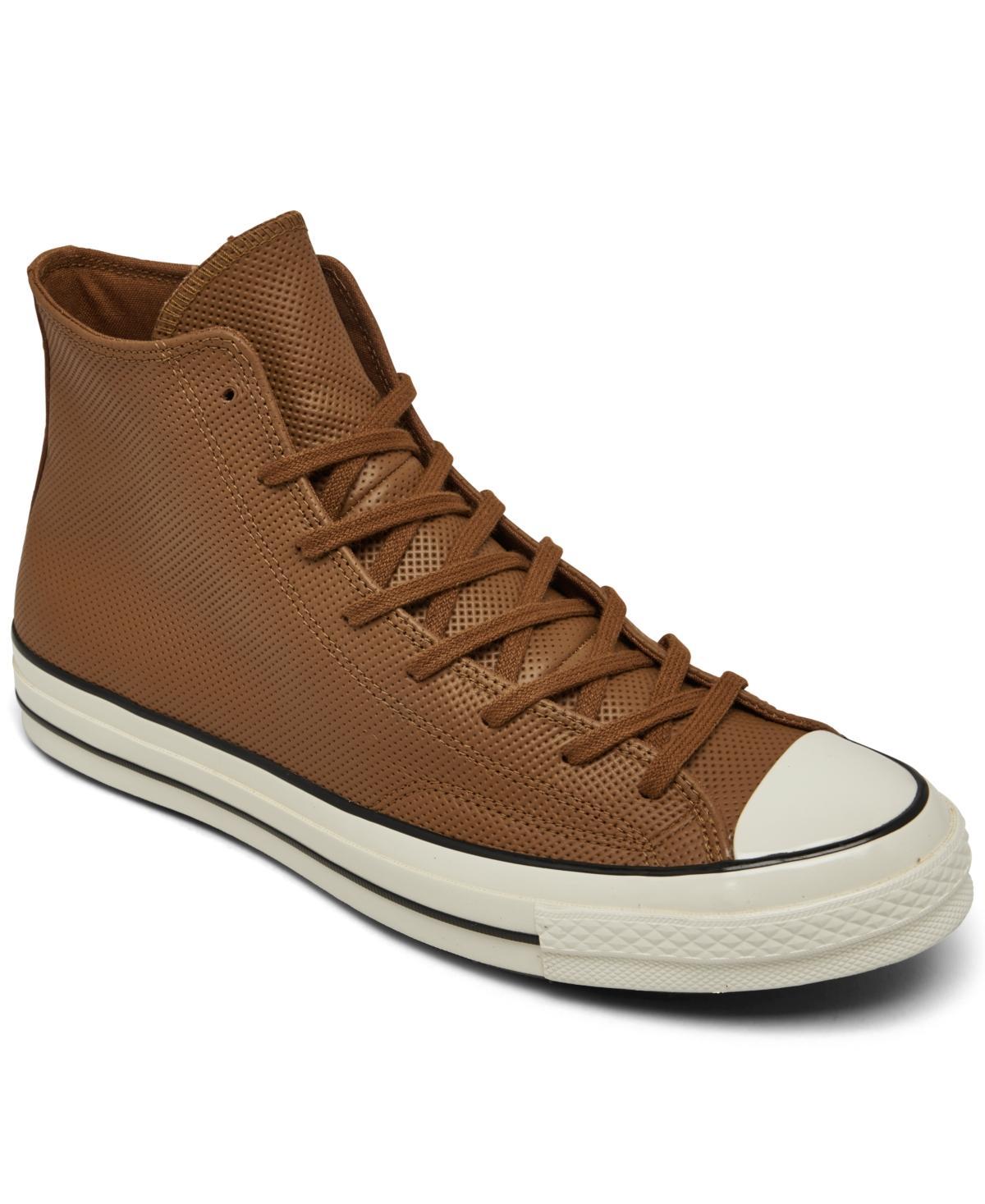 Converse Mens Chuck 70 Leather High Top Casual Sneakers from Finish Line - Warm Tan Product Image