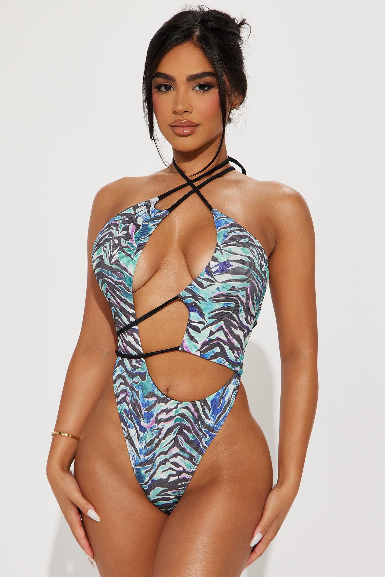 Wild Miami Nights 1 Piece Swimsuit - Blue/combo Product Image