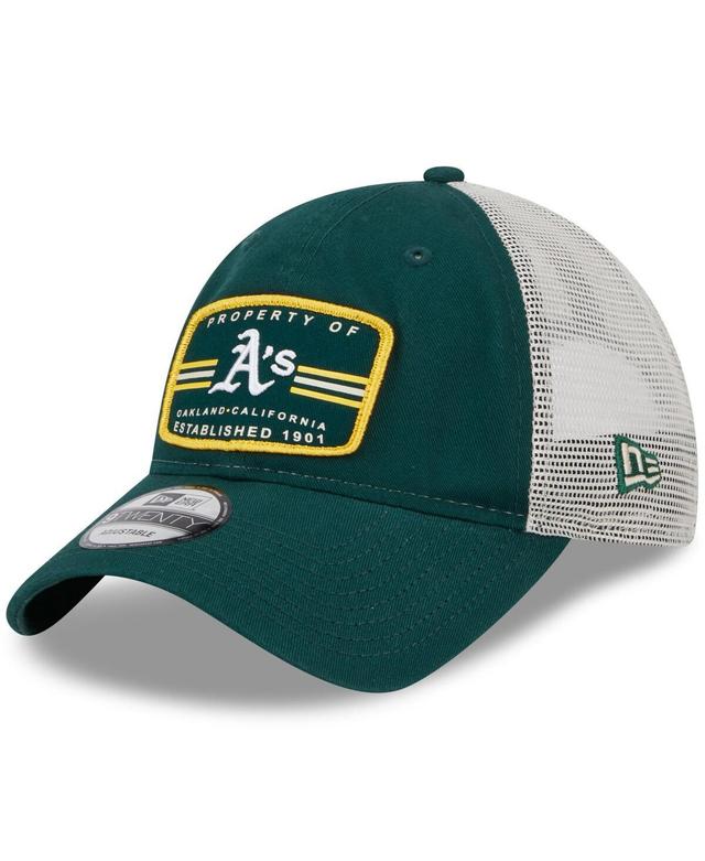 Mens New Era Green Oakland Athletics Property Trucker 9TWENTY Snapback Hat Product Image