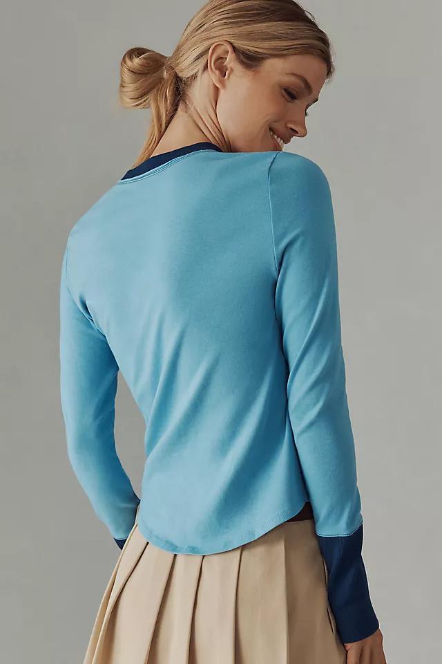 Maeve Long-Sleeve Seamed Tee Product Image