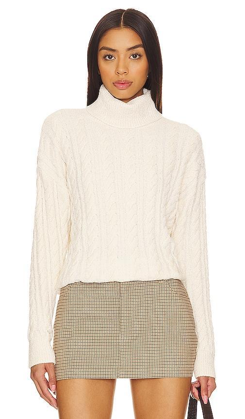 Cable Knit Turtleneck Sweater Product Image