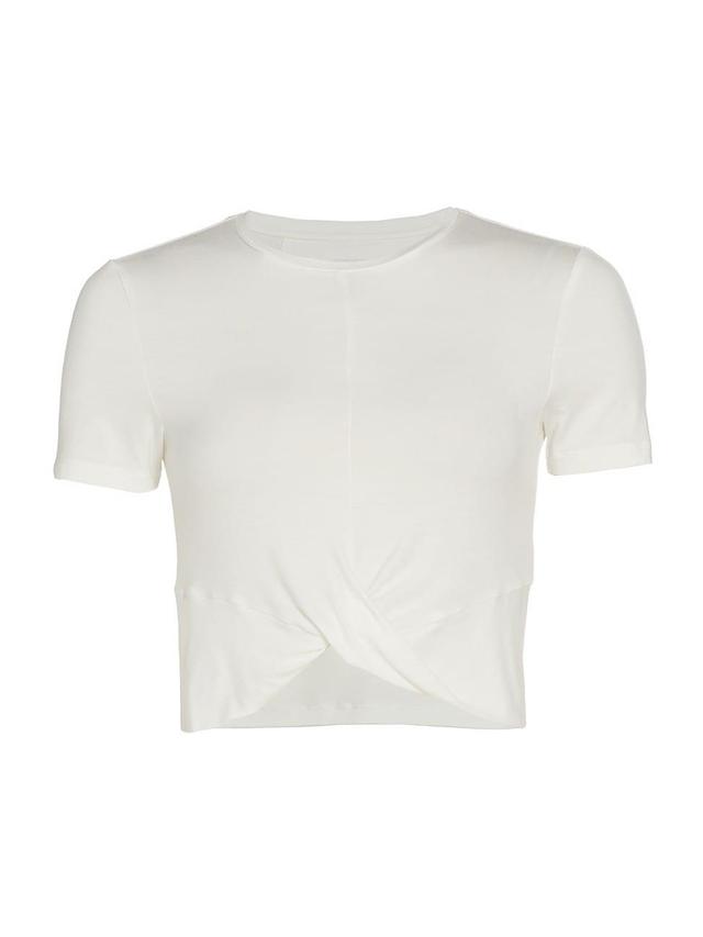 Womens Jersey Draped Cropped T-Shirt Product Image