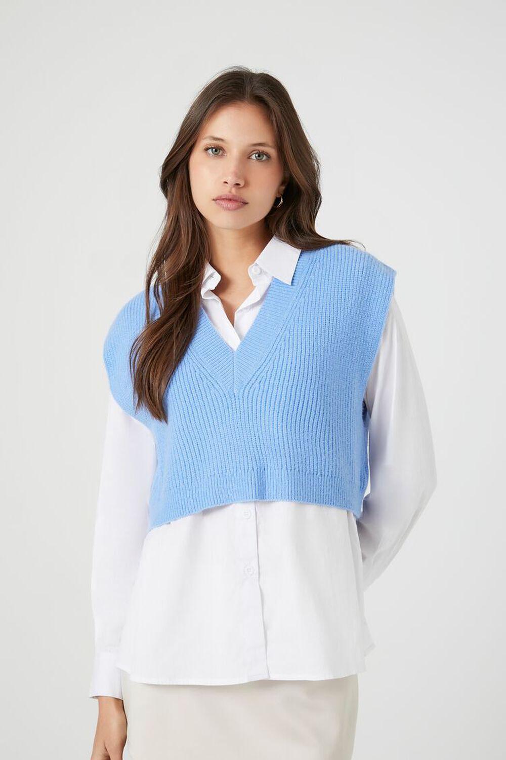 Sweater Vest Combo Shirt | Forever 21 Product Image