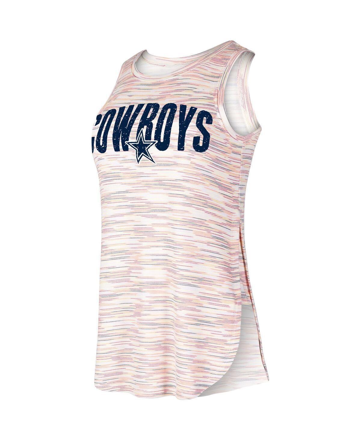 Womens Concepts Sport Dallas Cowboys Sunray Multicolor Distressed Tri-Blend Tank Top Product Image