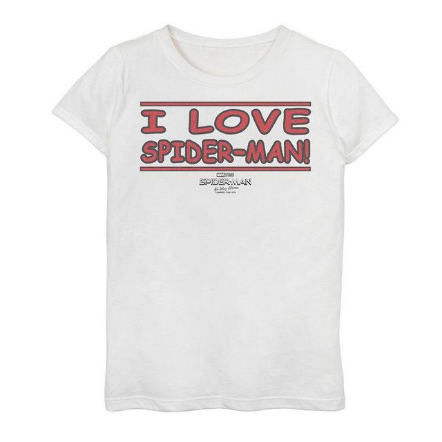 Girls 7-16 Marvel Spider-Man No Way Home I Love Spider-Man Banner Graphic Tee, Girls Product Image