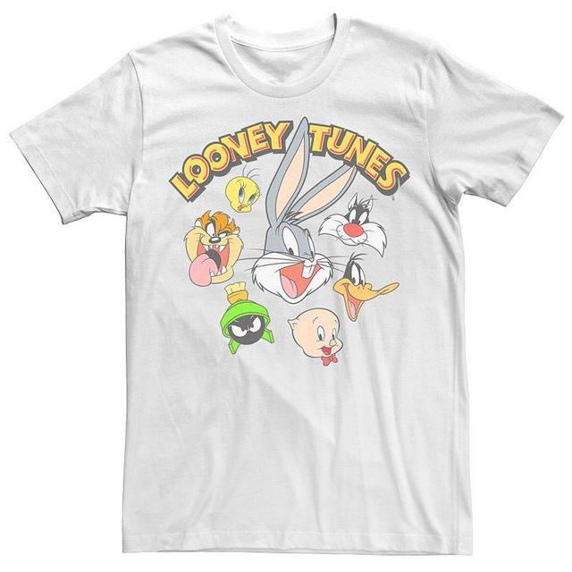 Big & Tall Looney Tunes Characters Heads Graphic Tee, Mens Product Image